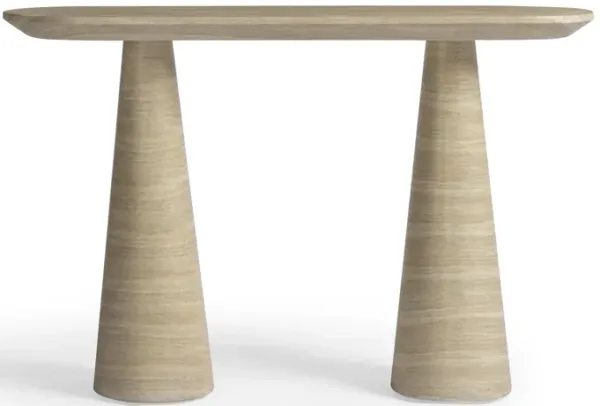 Sandra Faux Travertine Indoor/Outdoor Console Table