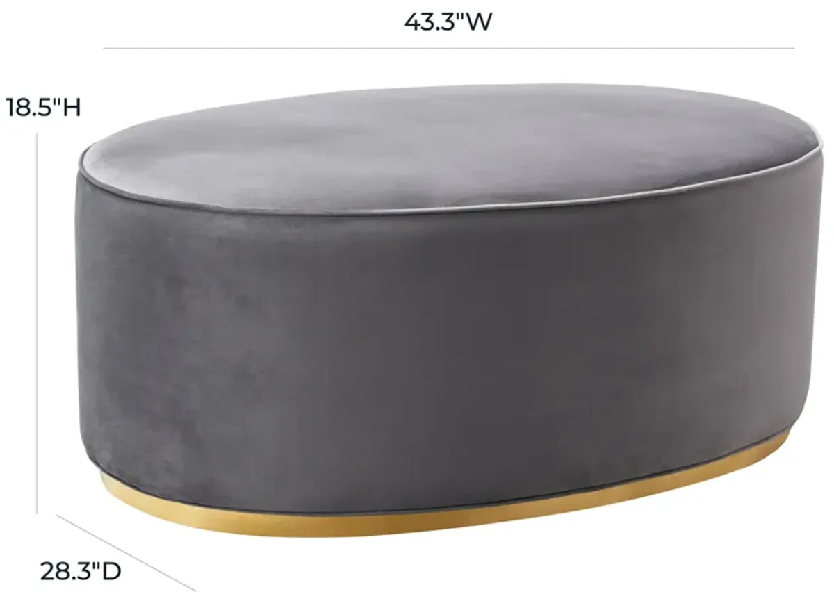 Scarlett Grey Ottoman