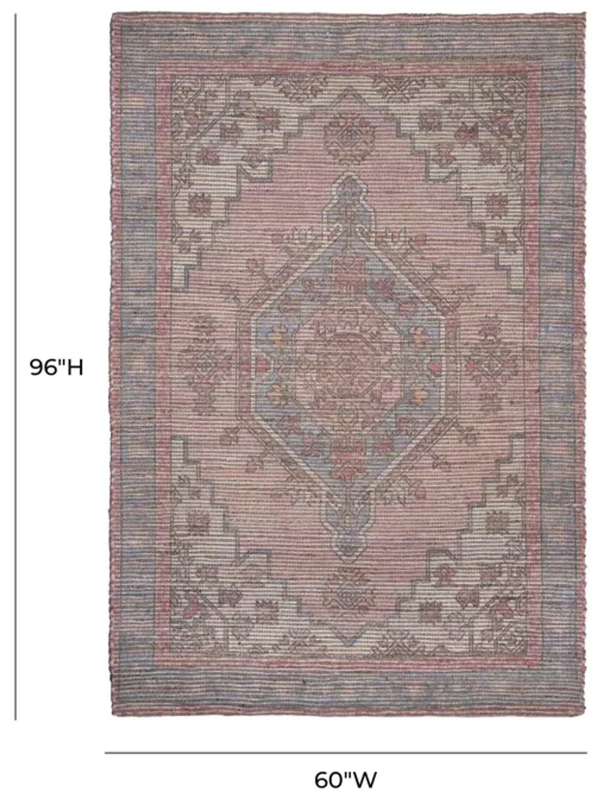 Madra Blush Tone 5' x 8' Area Rug