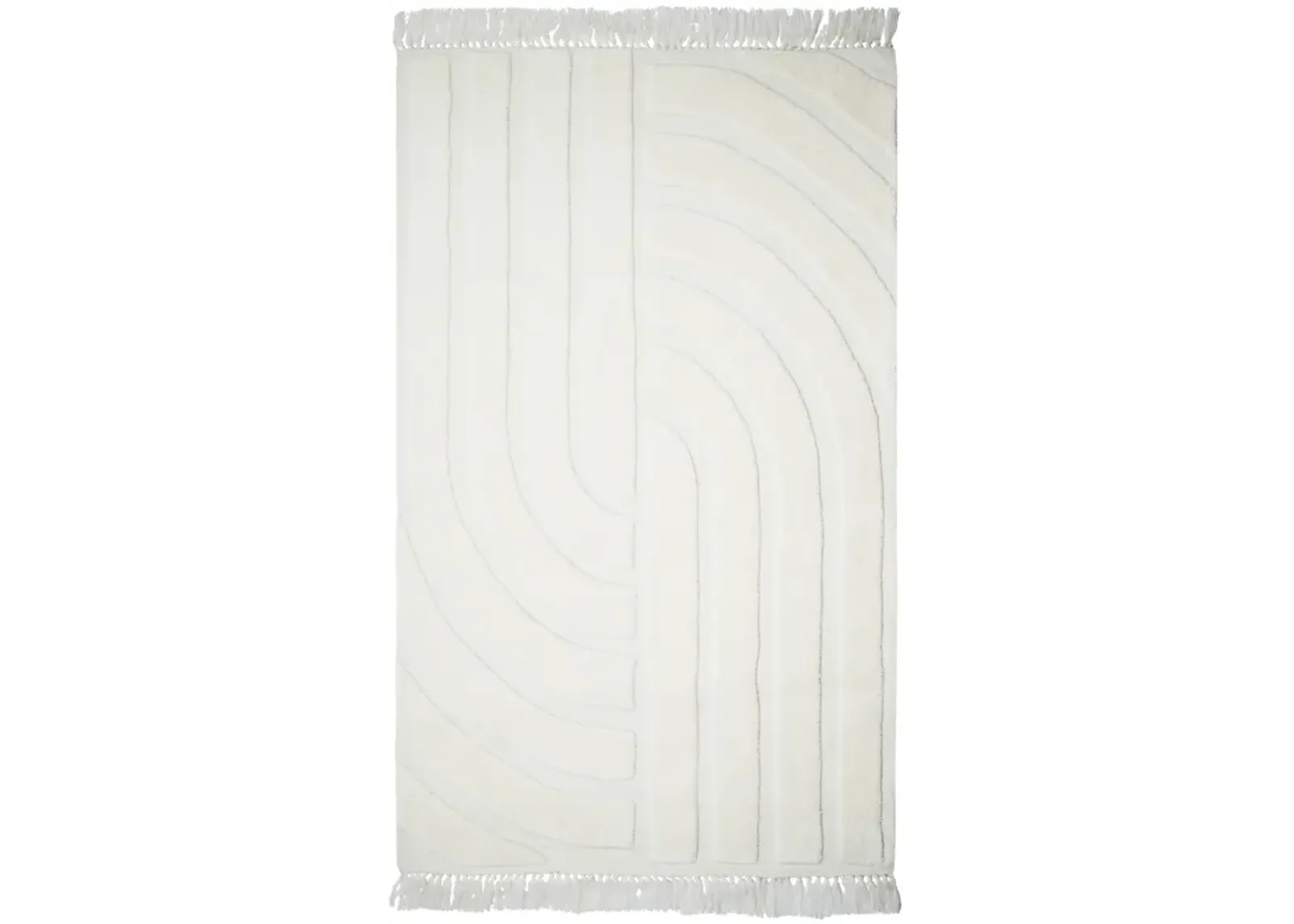 Loop White 5' x 8' Area Rug