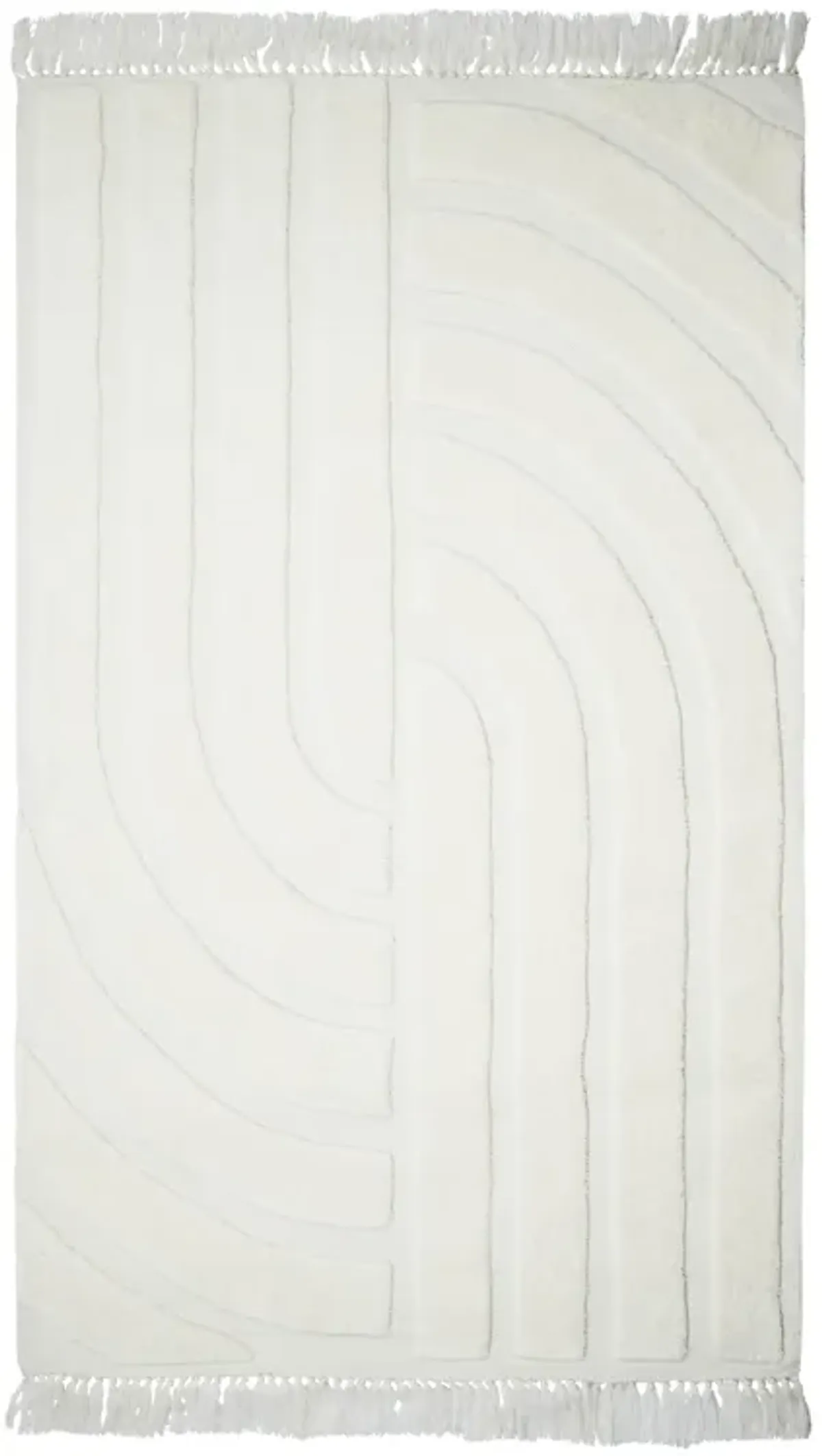 Loop White 5' x 8' Area Rug