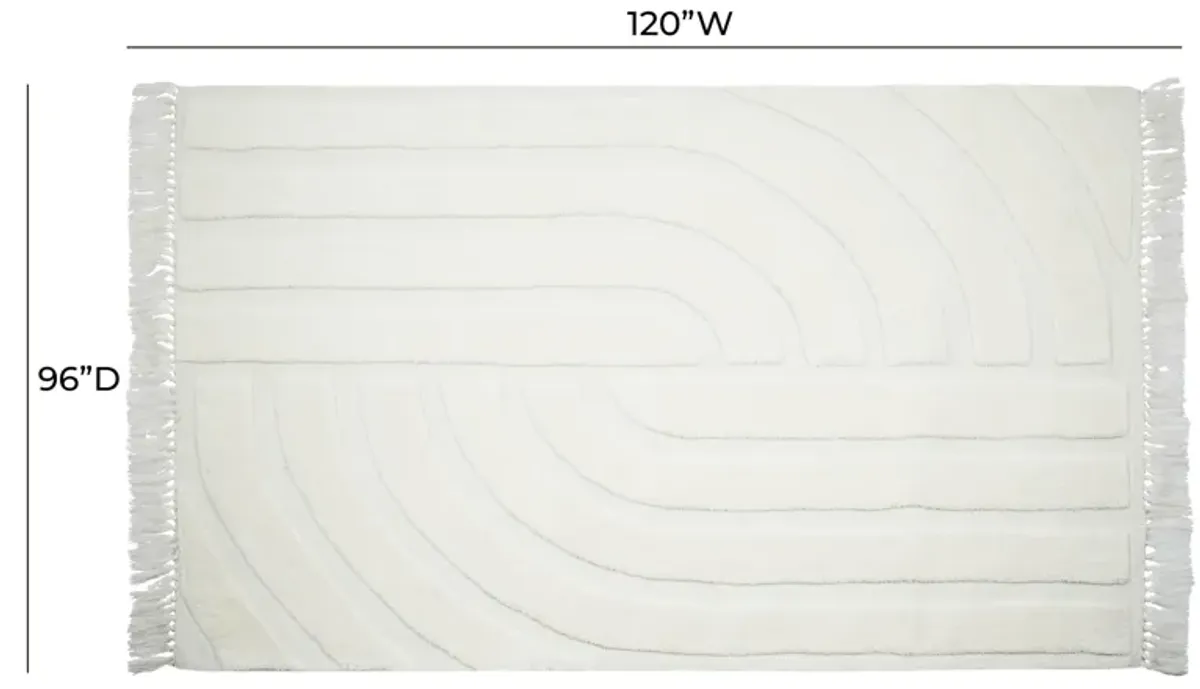 Loop White 8' x 10' Area Rug