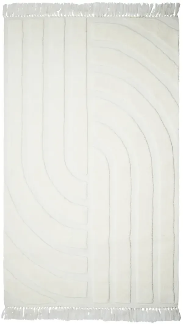 Loop White 8' x 10' Area Rug