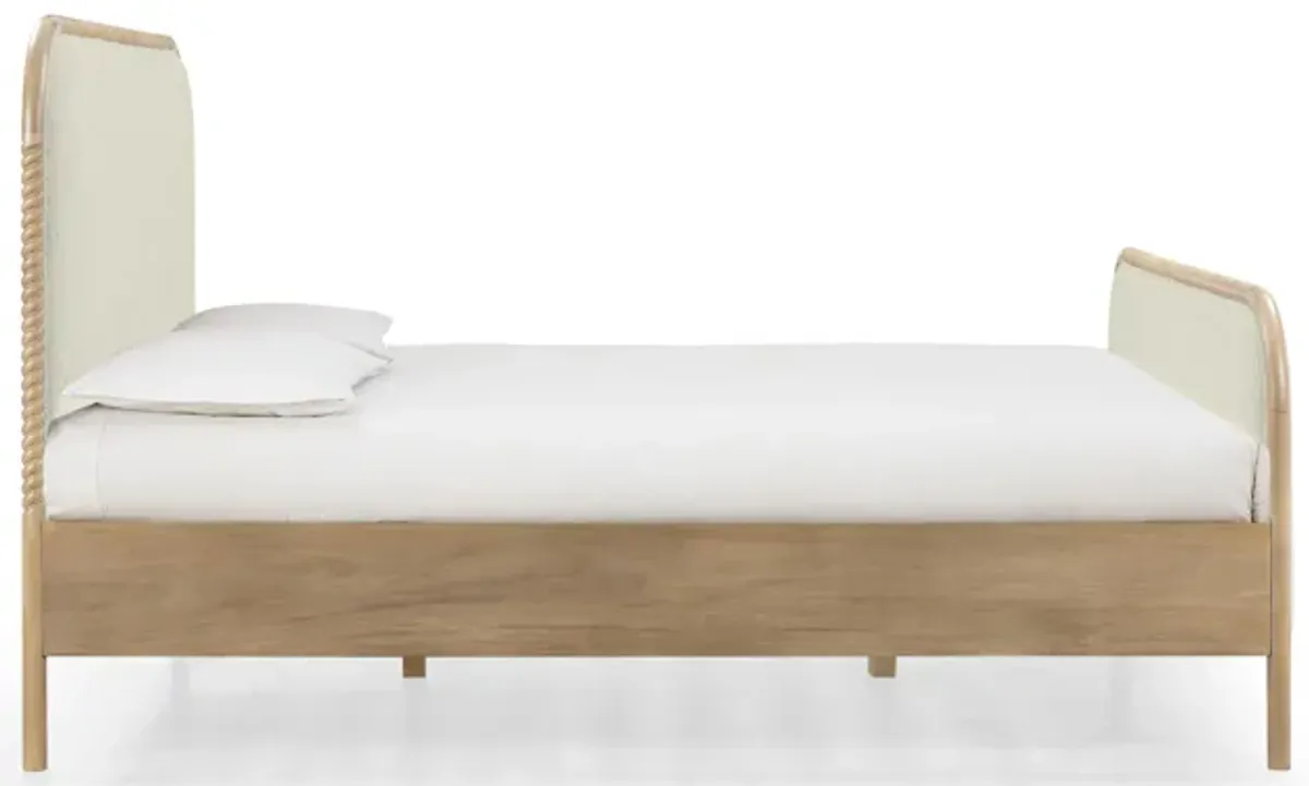 Hatia Natural Basketweave Queen Panel Bed
