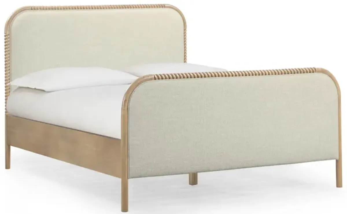 Hatia Natural Basketweave Queen Panel Bed