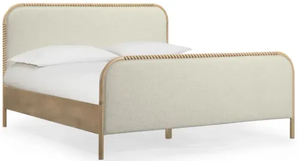 Hatia Natural Basketweave King Panel Bed