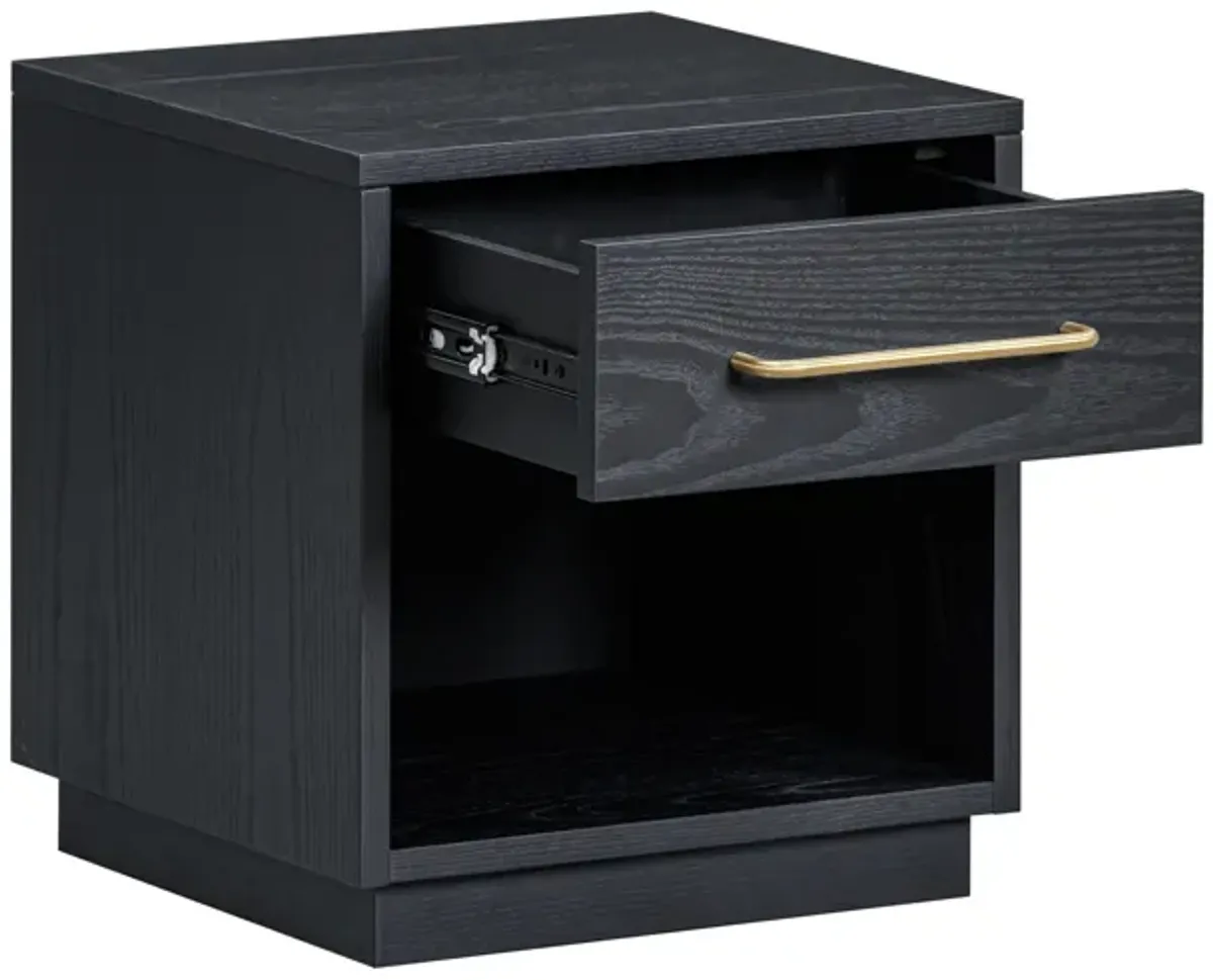 Marlow Black Wood Nightstand