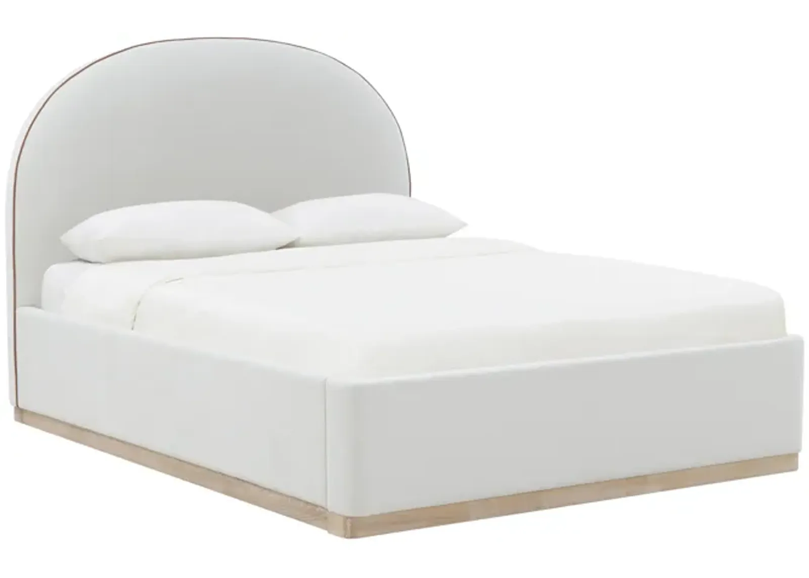 Marlow Cream Velvet Queen Bed