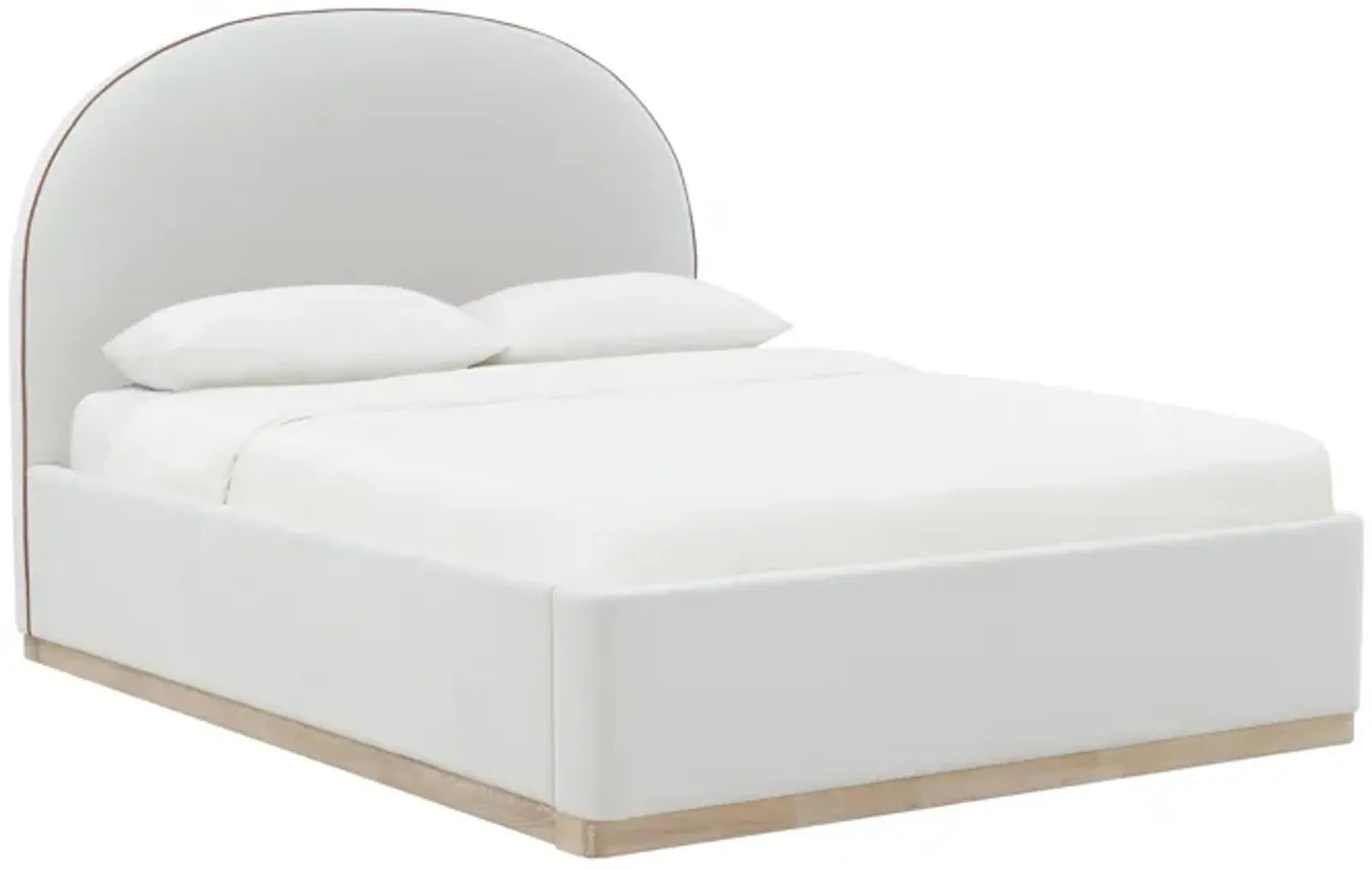 Marlow Cream Velvet Queen Bed