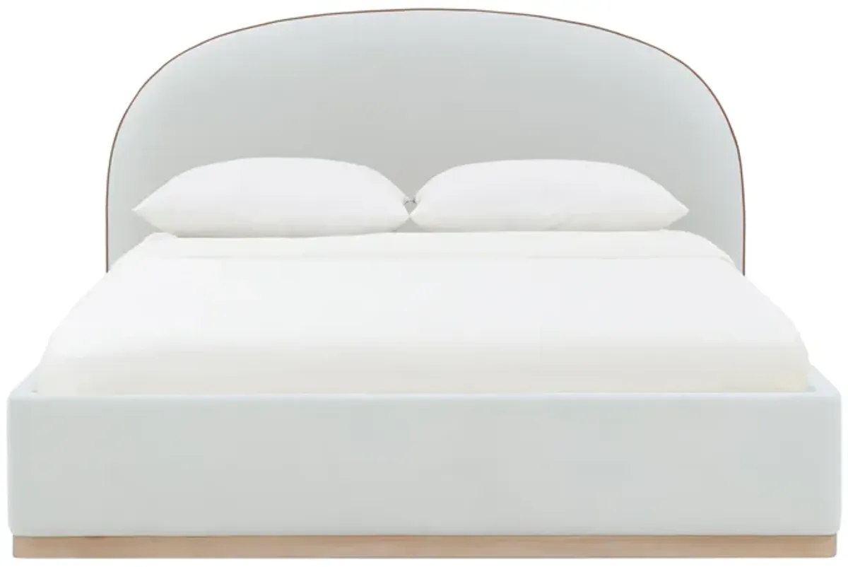 Marlow Cream Velvet King Bed