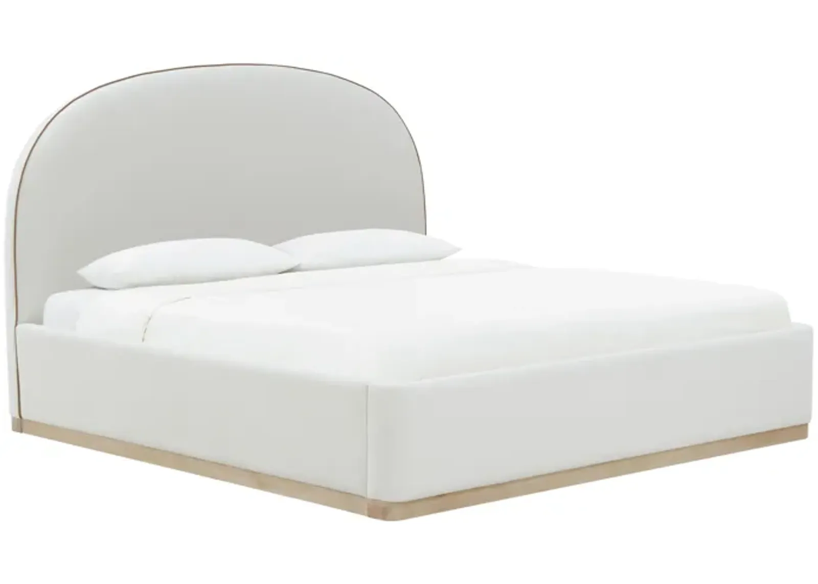 Marlow Cream Velvet King Bed