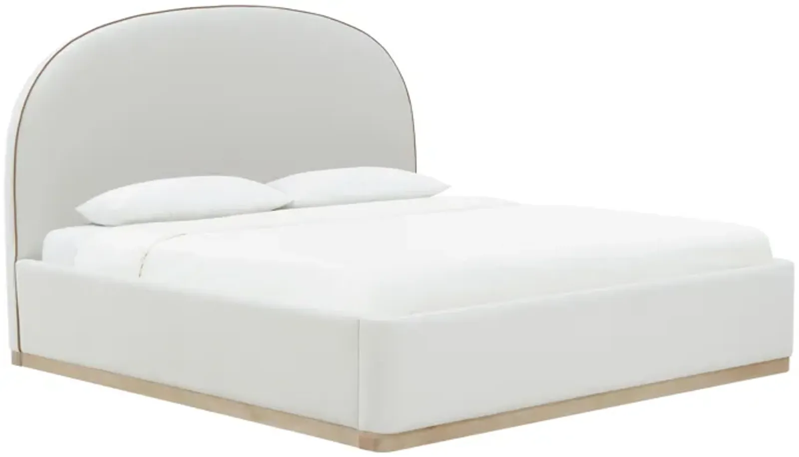 Marlow Cream Velvet King Bed