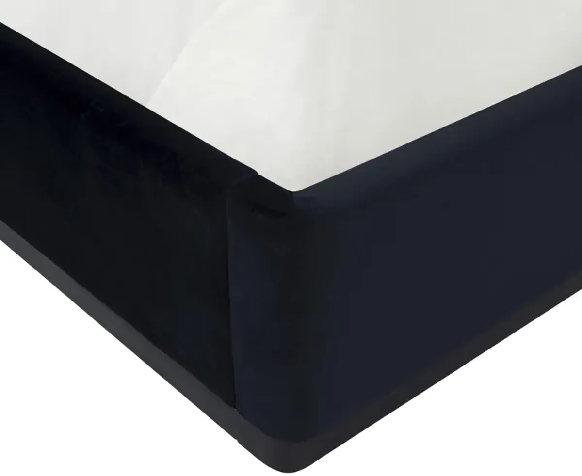 Marlow Black Velvet Queen Bed