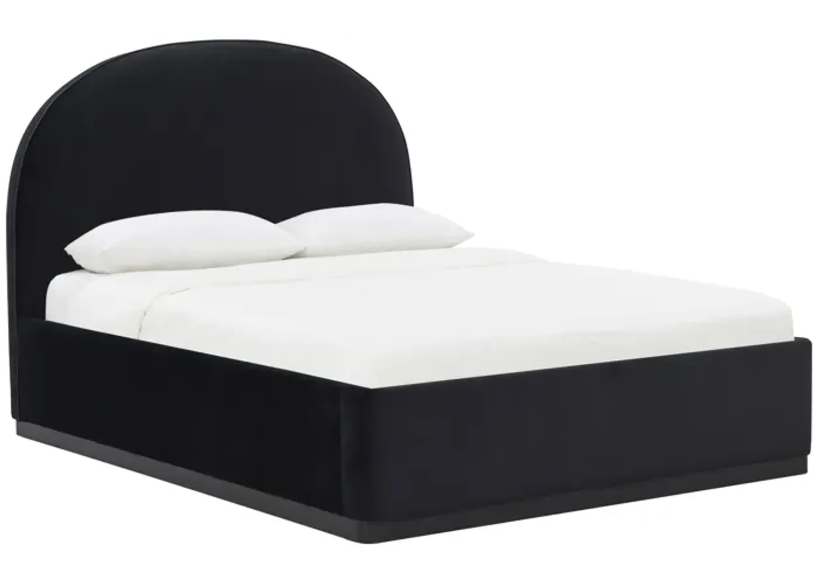 Marlow Black Velvet Queen Bed