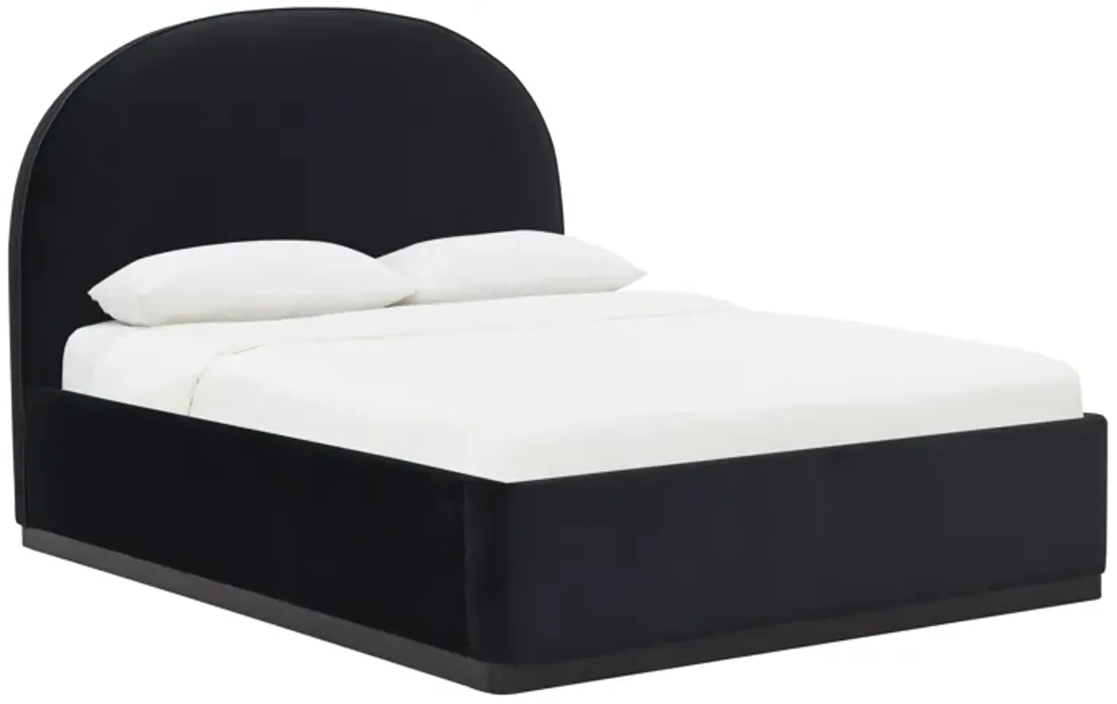 Marlow Black Velvet Queen Bed