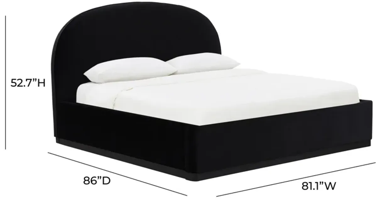 Marlow Black Velvet King Bed