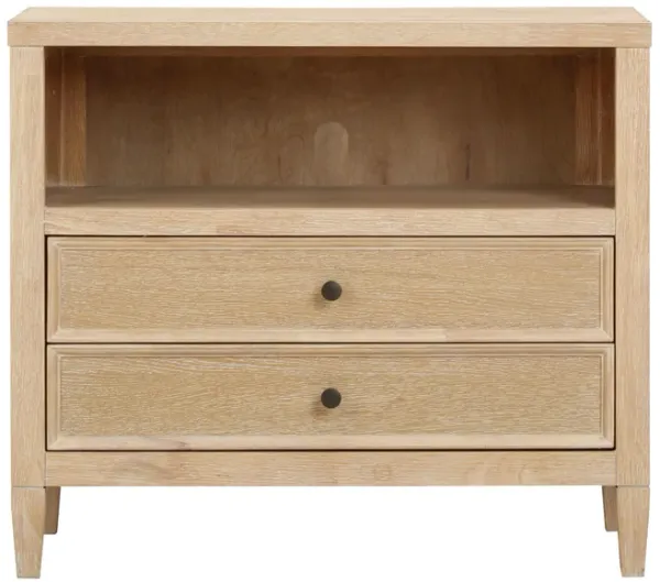 Bristol Park Whitewashed Oak Wood Nightstand