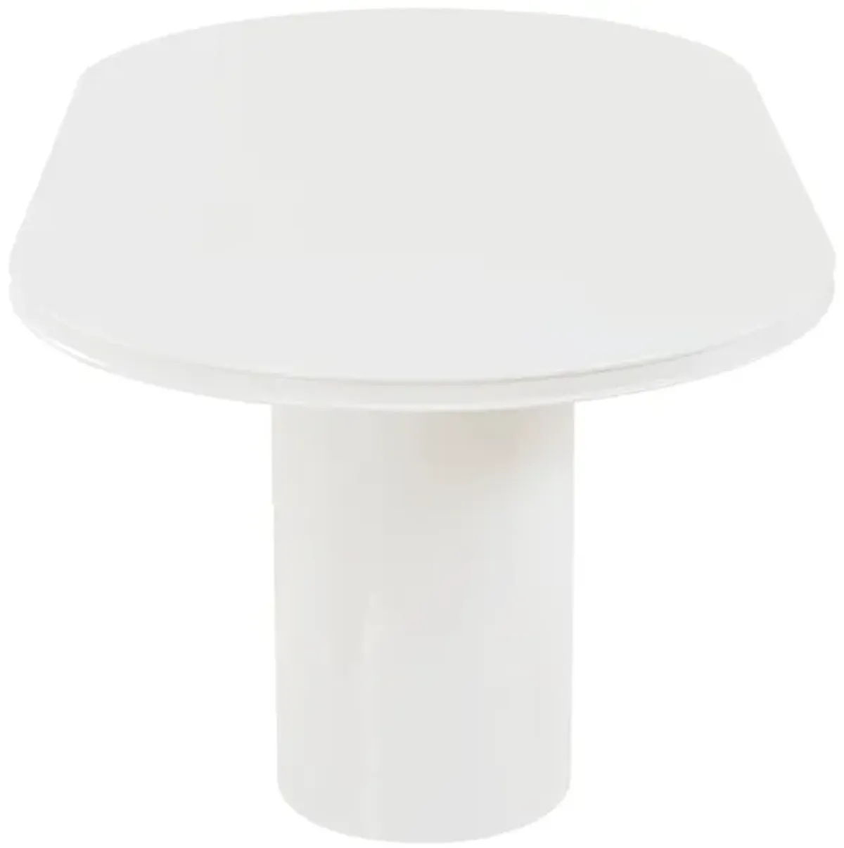 Elora White Lacquer Oval Dining Table