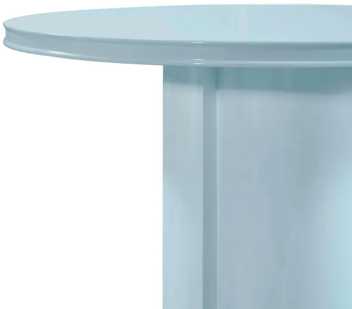 Elora Blue Lacquer Round Dining Table