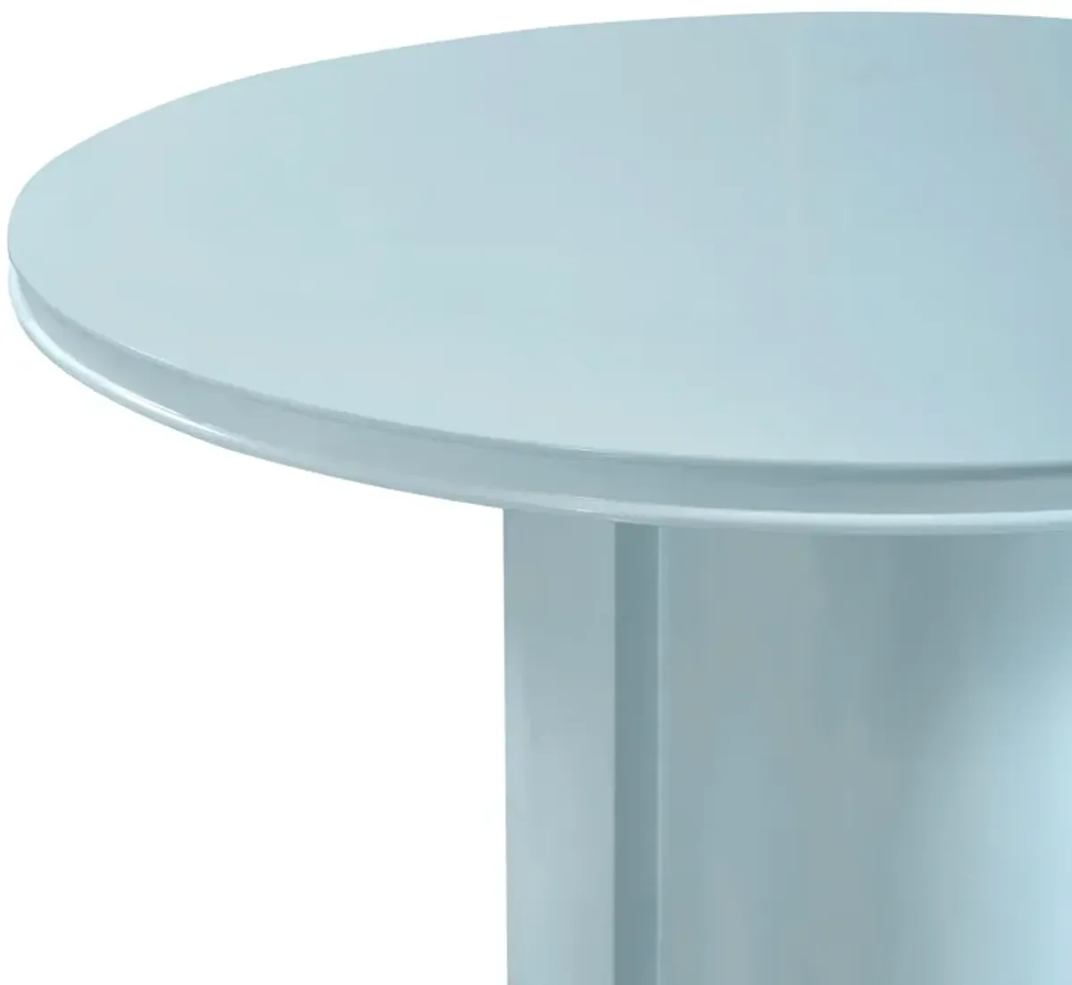 Elora Blue Lacquer Round Dining Table