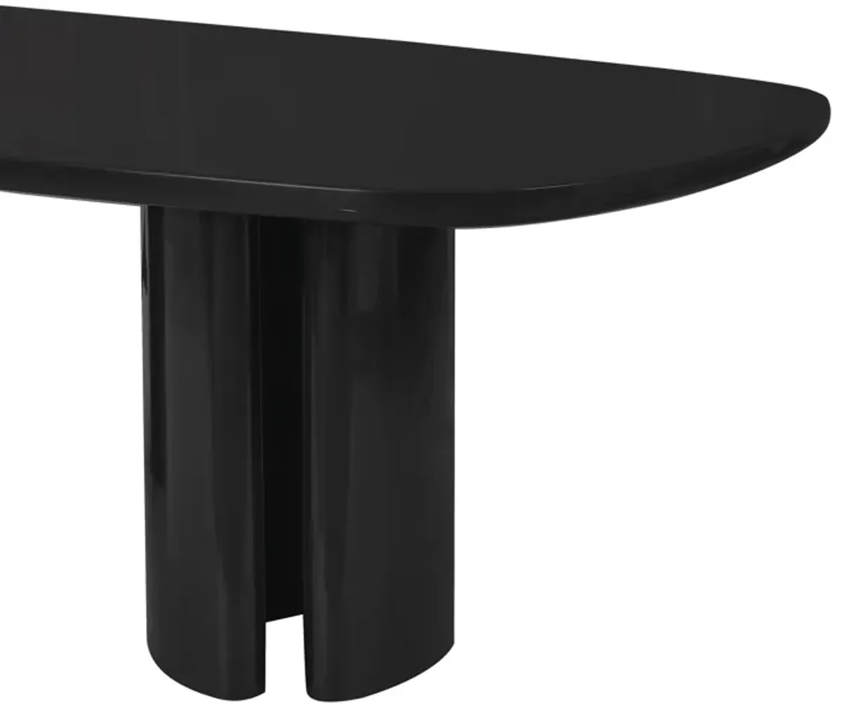 Zola Black Lacquer Oval Dining Table