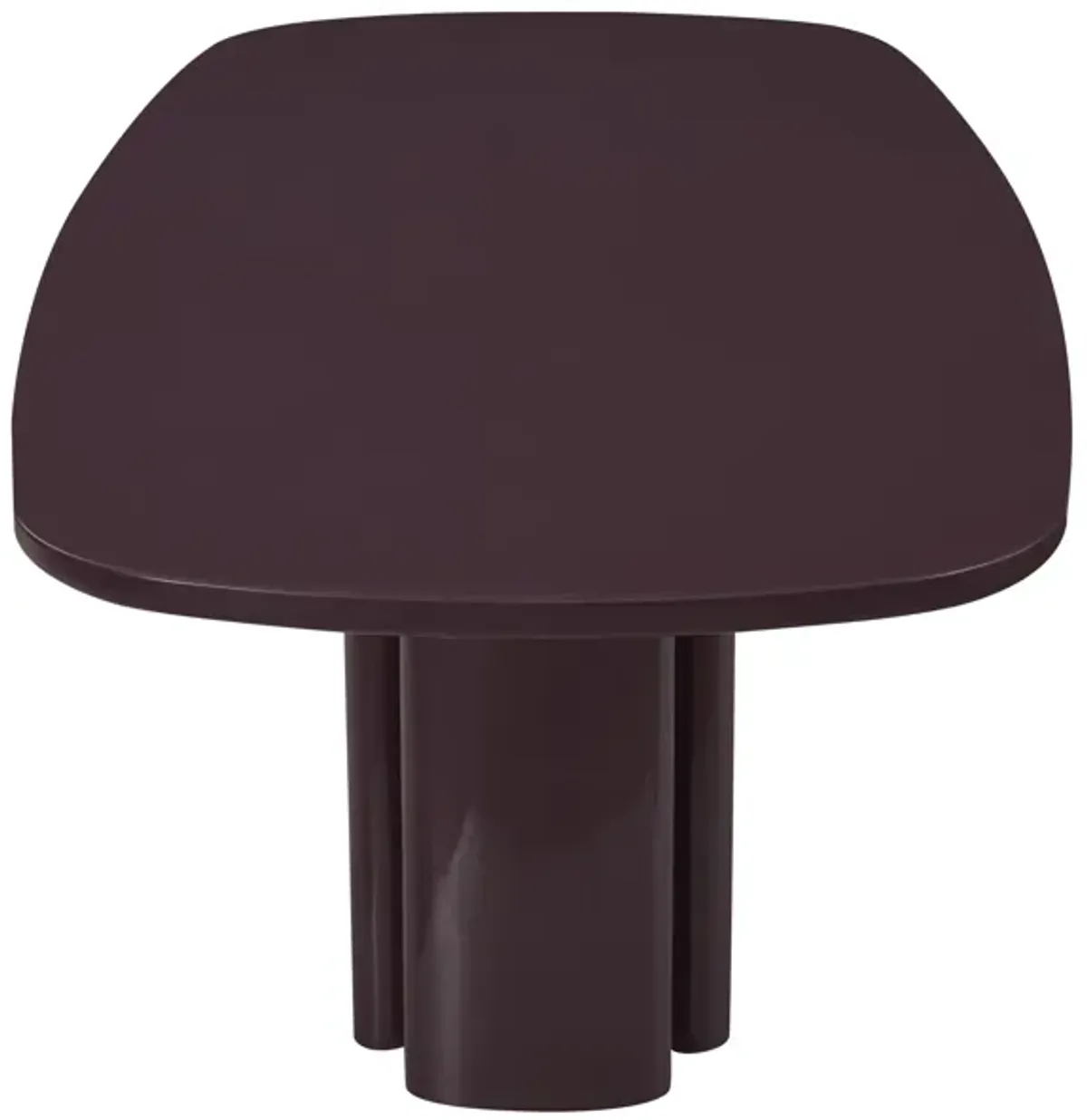 Zola Burgundy Lacquer Oval Dining Table