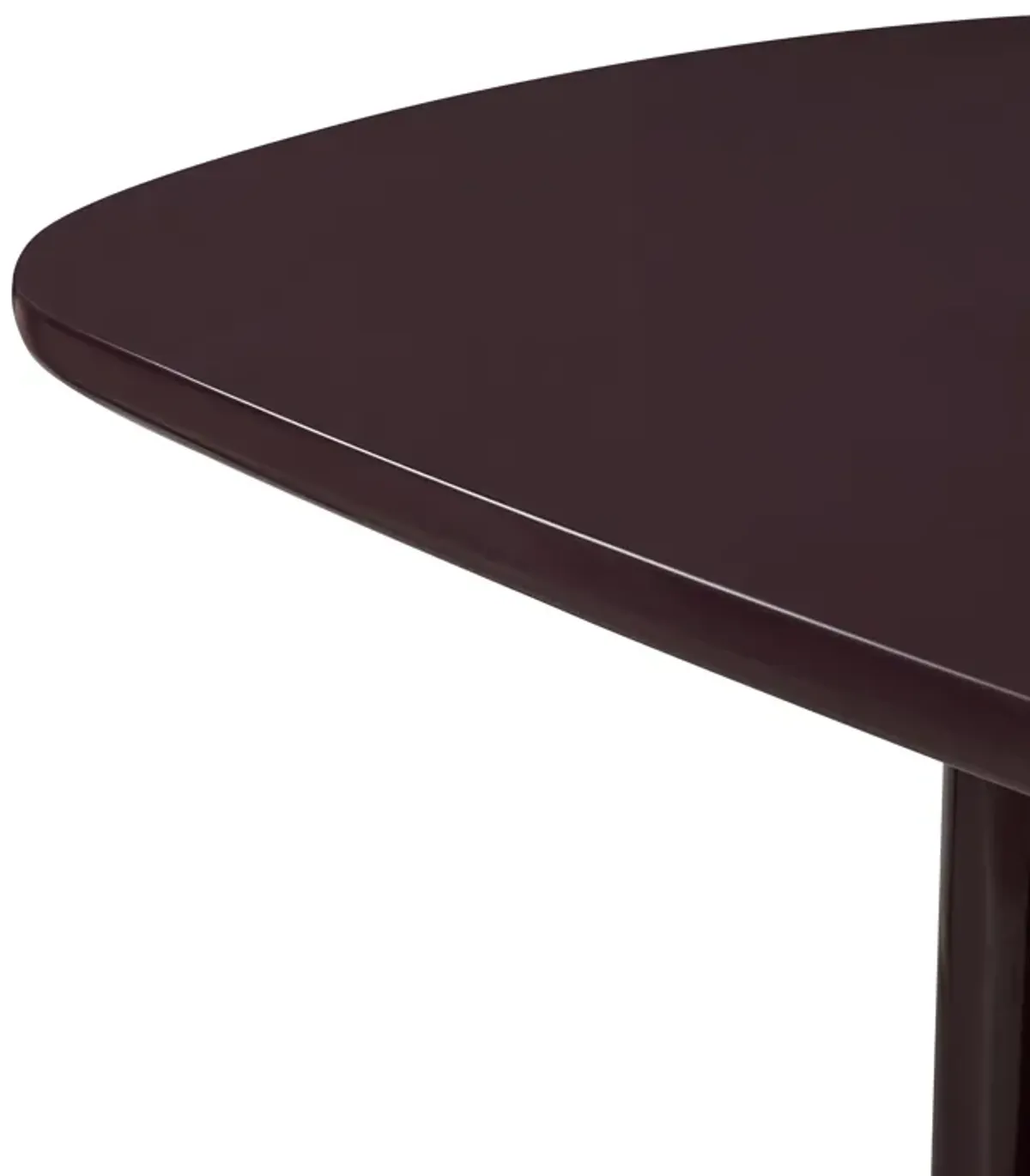 Zola Burgundy Lacquer Oval Dining Table