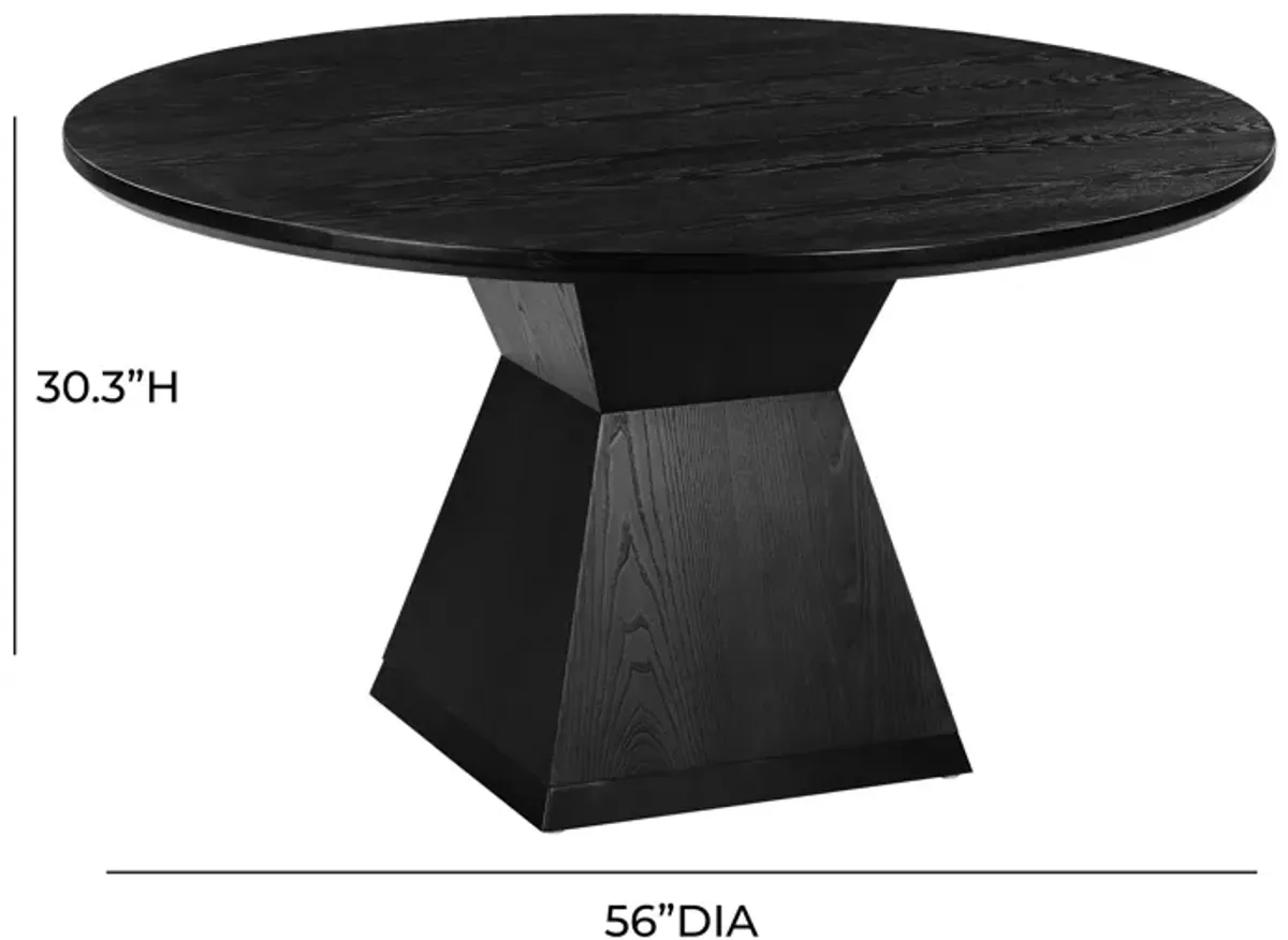 Nolan Black Round Wood Dining Table