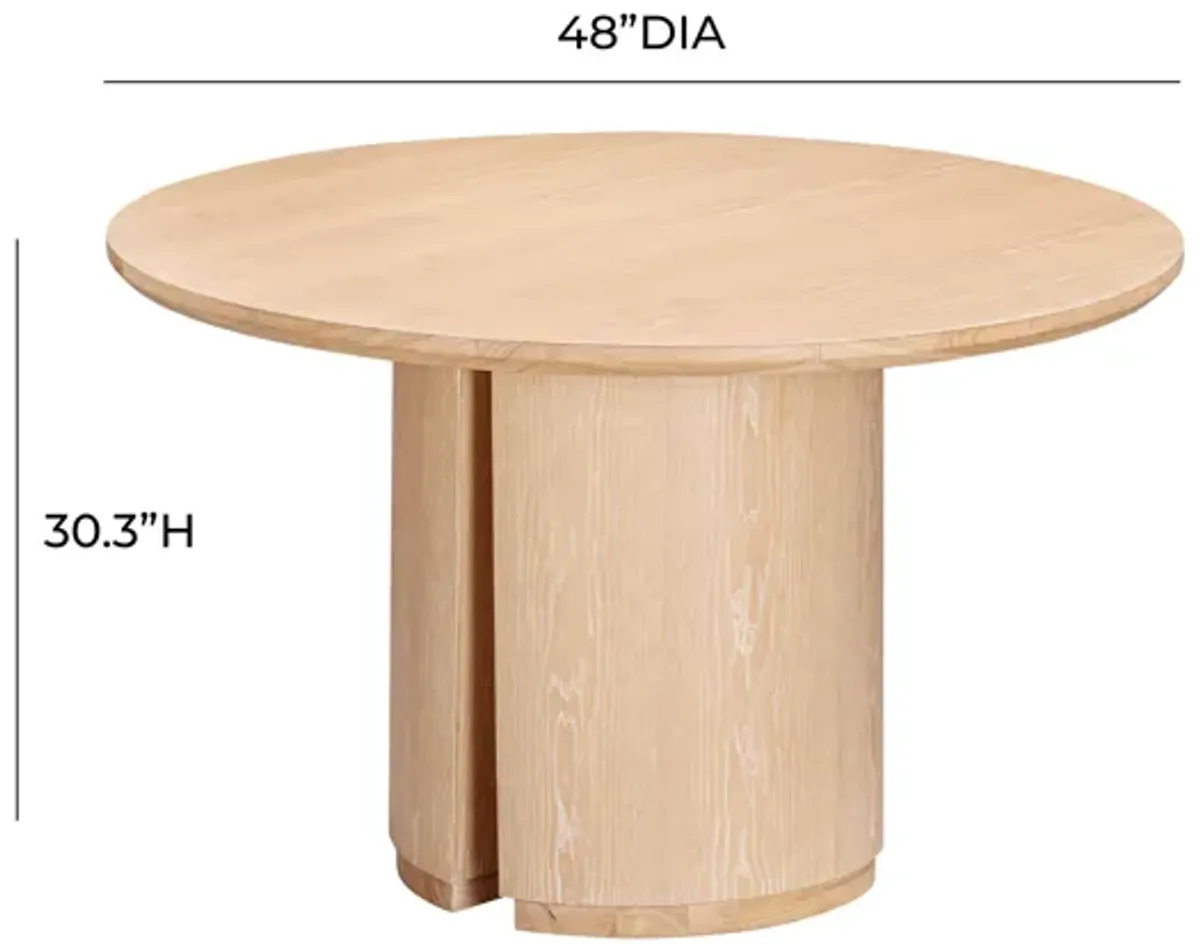 Marlow Natural Wood Round Dining Table