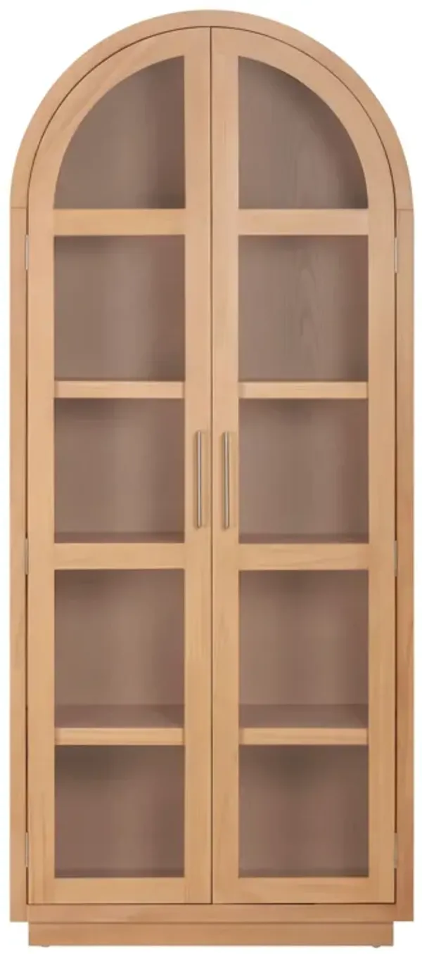 Marlow Natural Wood Display Cabinet