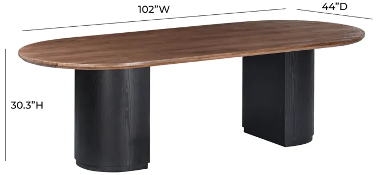 Marlow Black Wood Dining Table