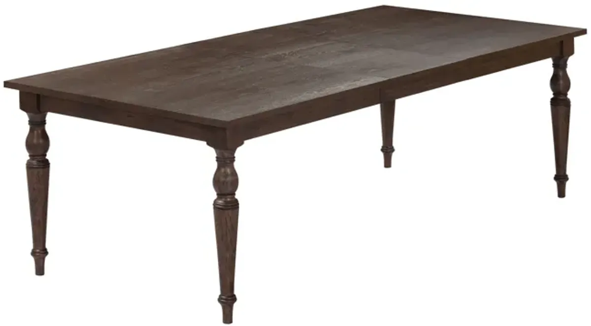 Mila Dark Brown Extendable Rectangular Dining Table