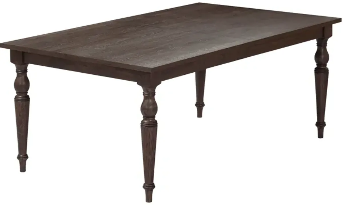Mila Dark Brown Extendable Rectangular Dining Table