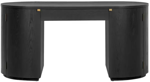 Marlow Black Wood Executive Desk