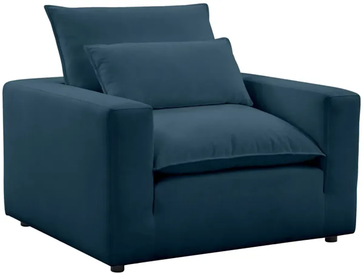 Cali Navy Performance Fabric Arm Chair