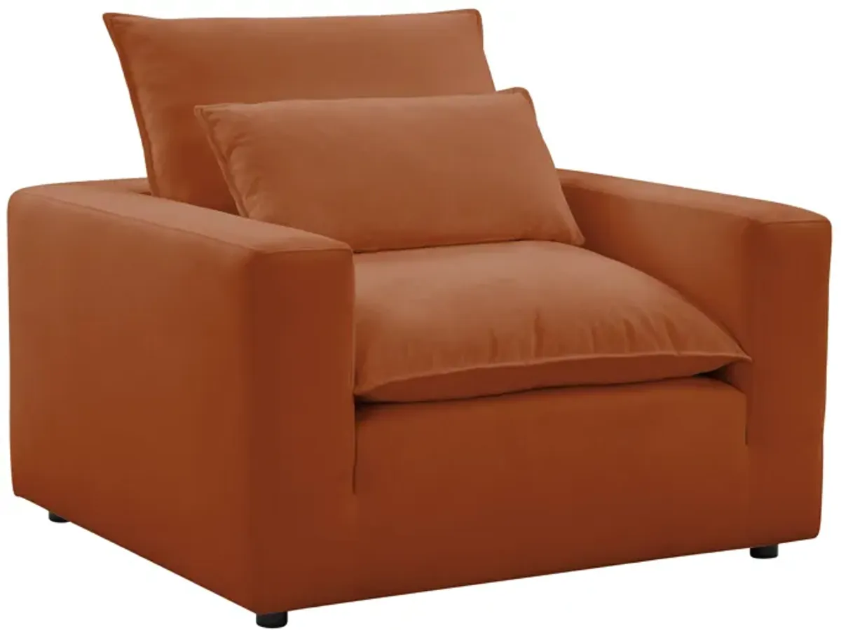 Cali Rust Performance Fabric Arm Chair