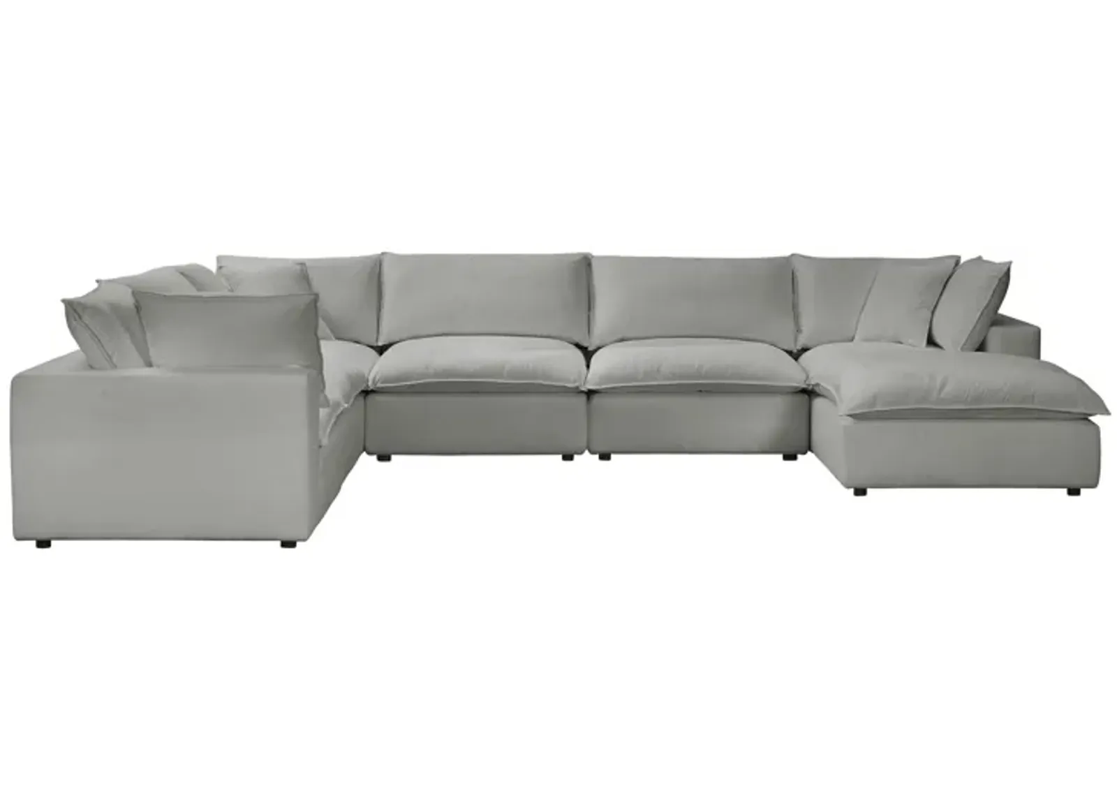 Cali Slate Performance Fabric Modular Large Chaise Sectional