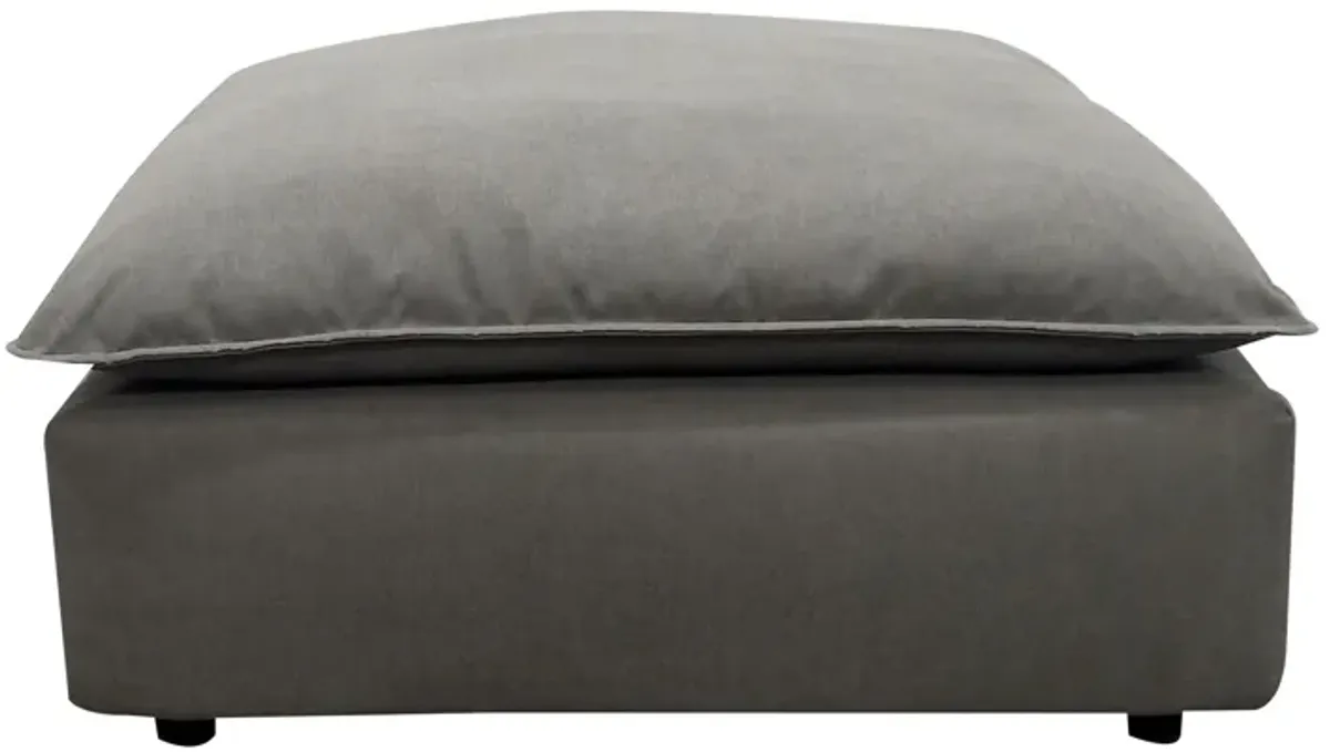 Cali Slate Performance Fabric Ottoman