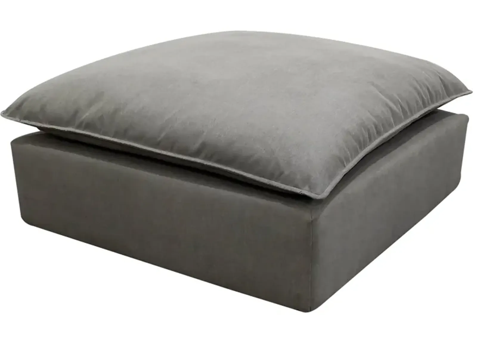 Cali Slate Performance Fabric Ottoman