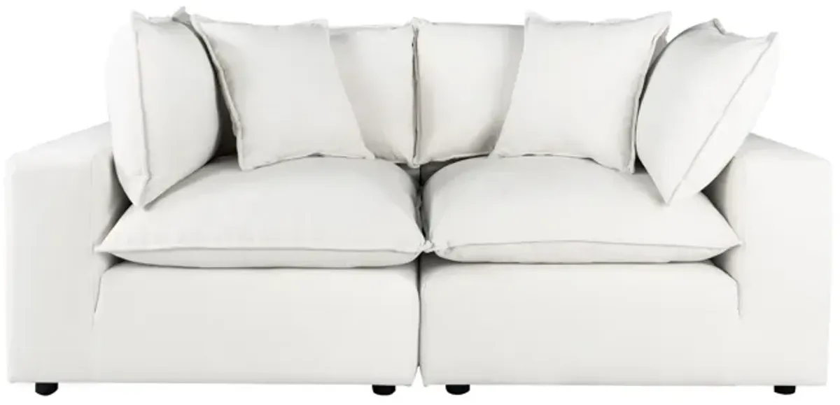 Cali Pearl Performance Fabric Modular Loveseat