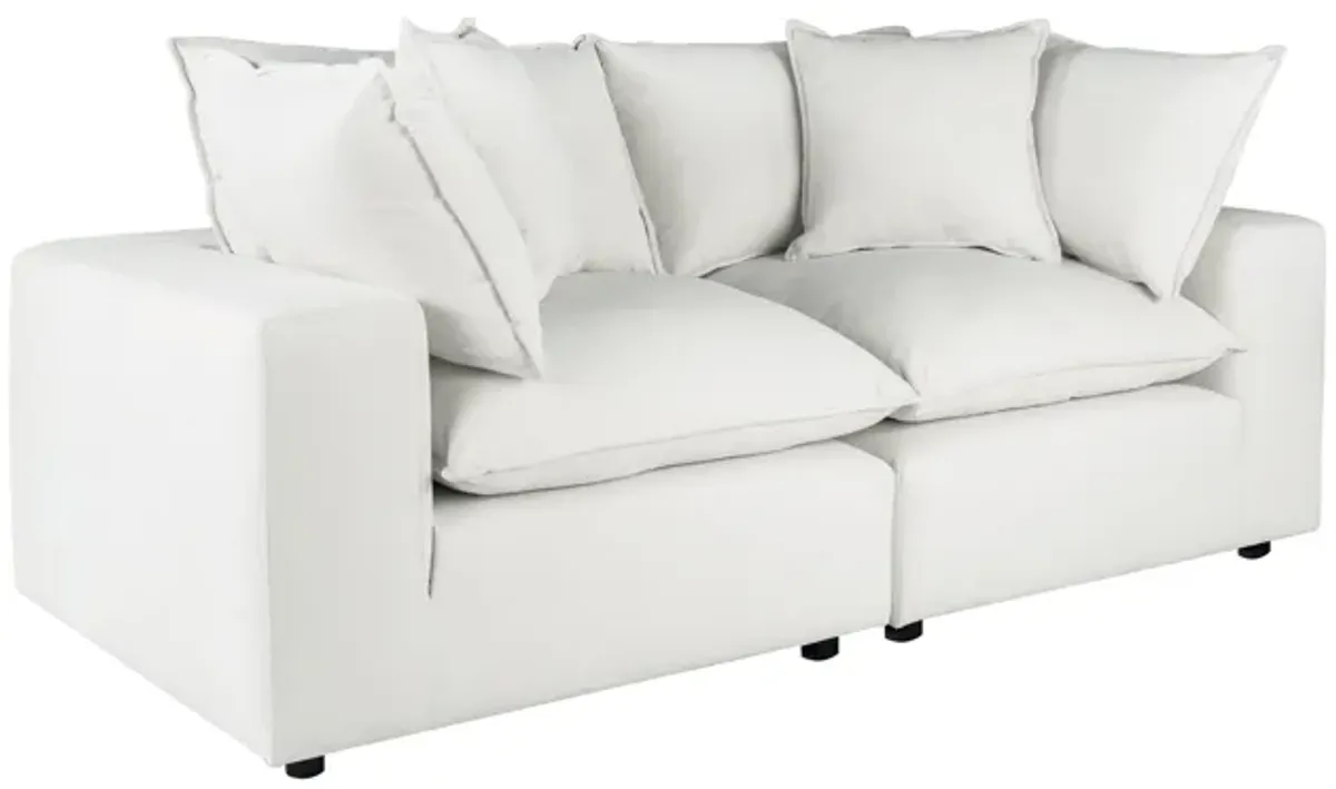 Cali Pearl Performance Fabric Modular Loveseat