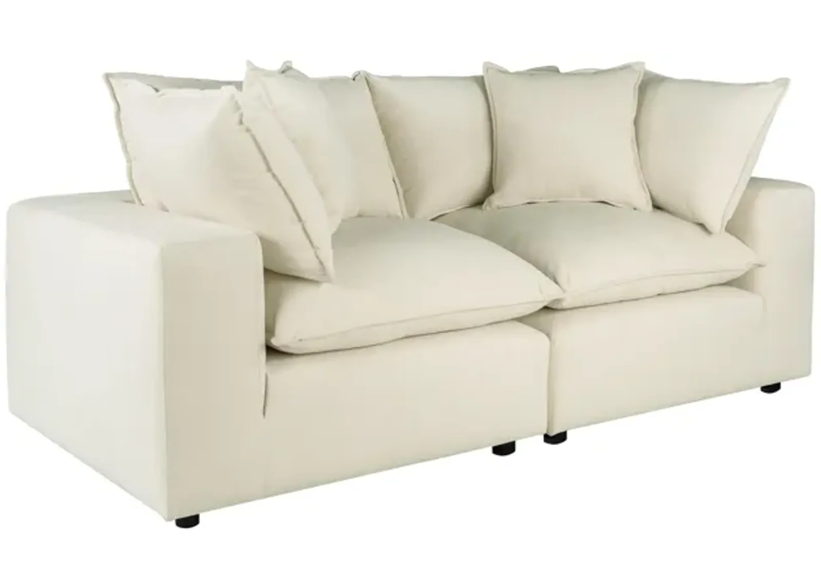 Cali Natural Performance Fabric Modular Loveseat