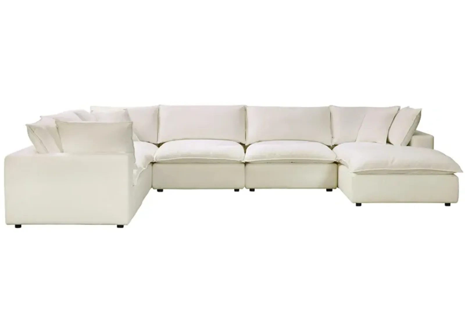 Cali Natural Performance Fabric Modular Large Chaise Sectional