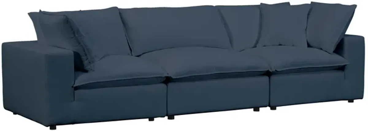 Cali Navy Performance Fabric Modular Sofa