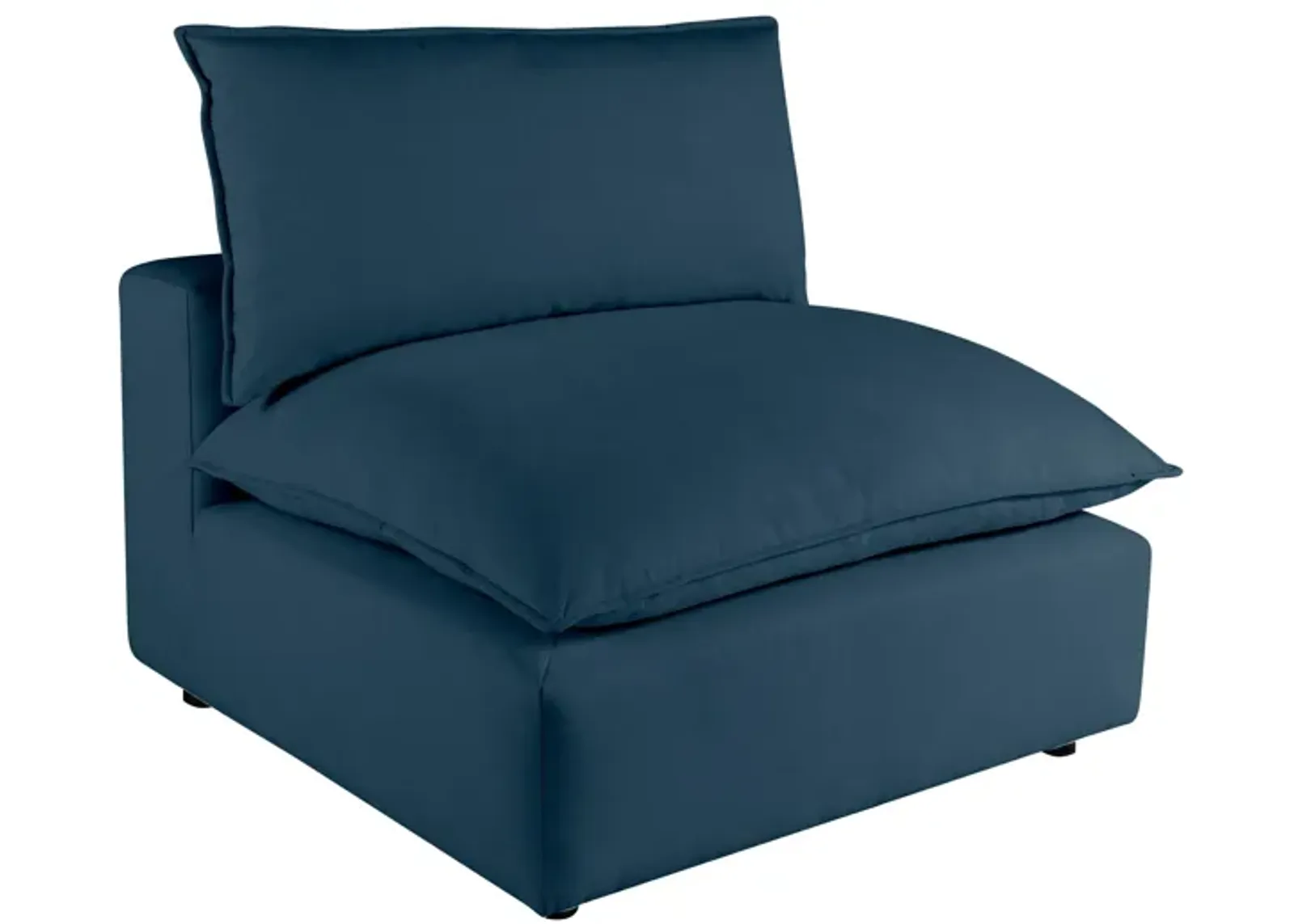 Cali Navy Performance Fabric Armless Chair