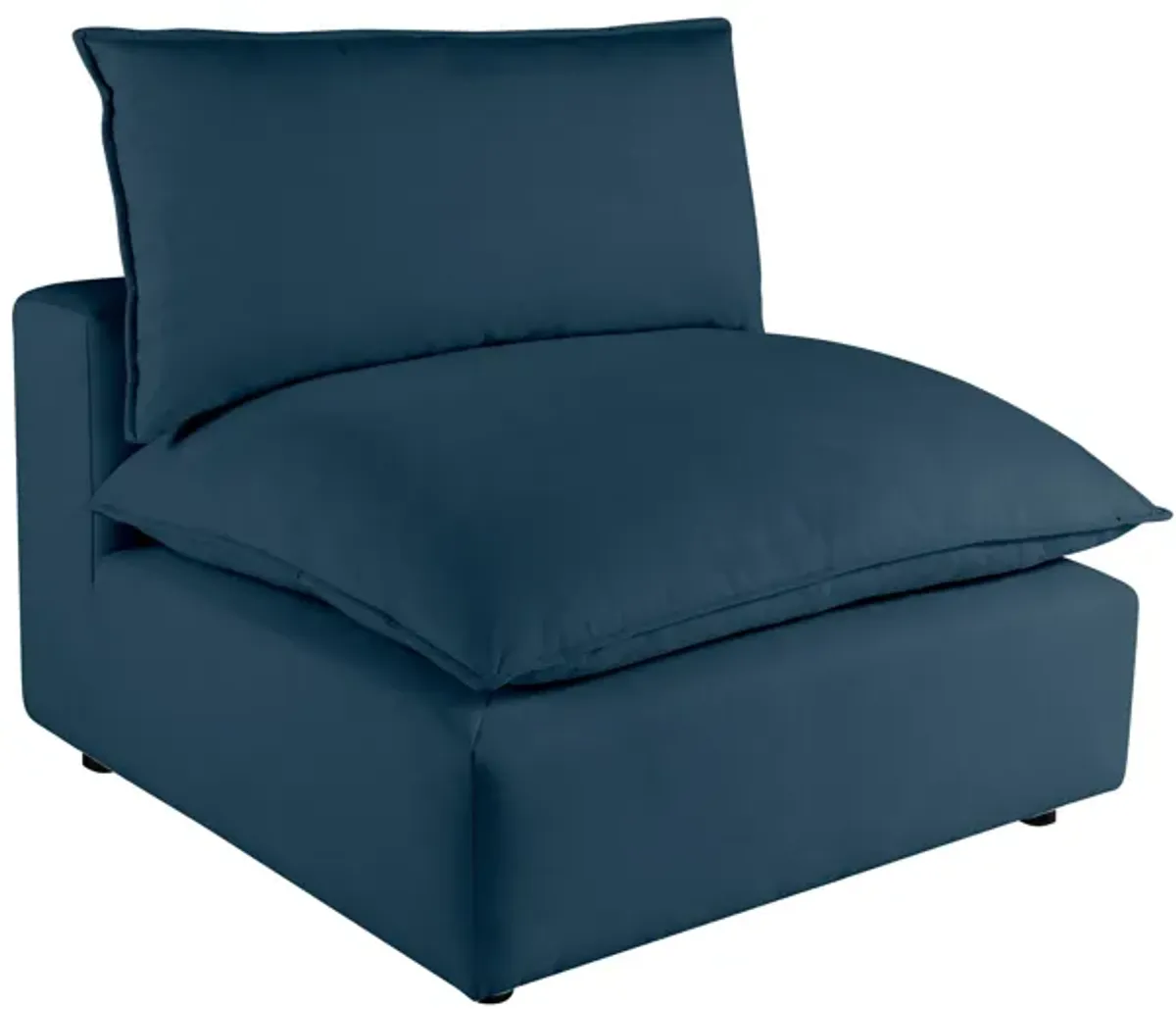 Cali Navy Performance Fabric Armless Chair