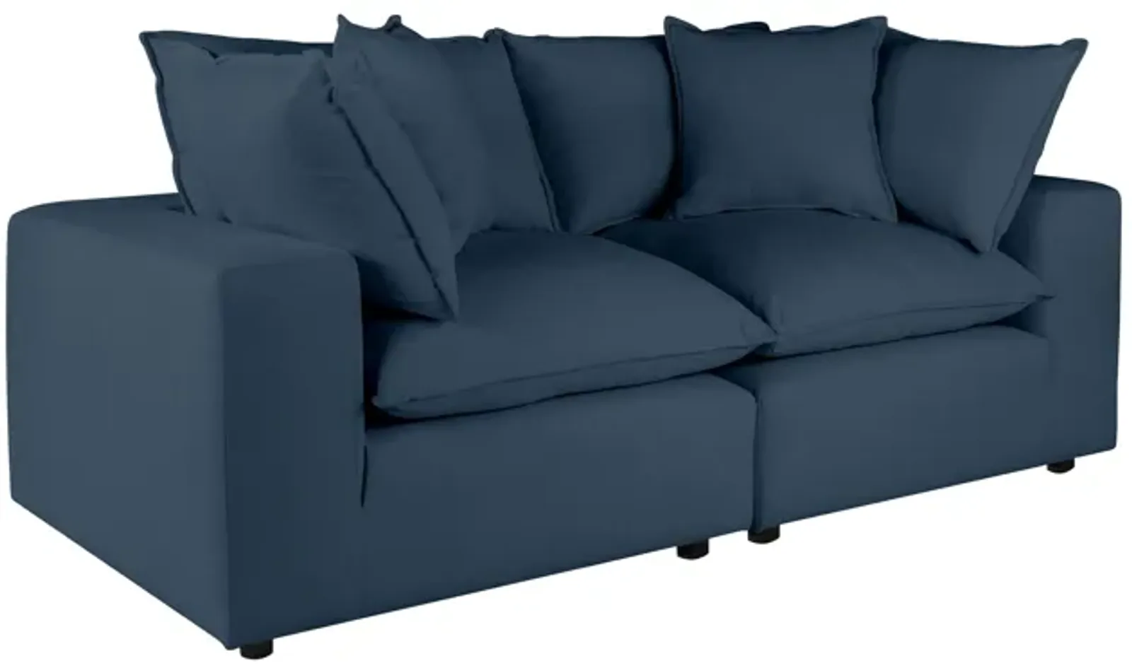 Cali Navy Performance Fabric Modular Loveseat