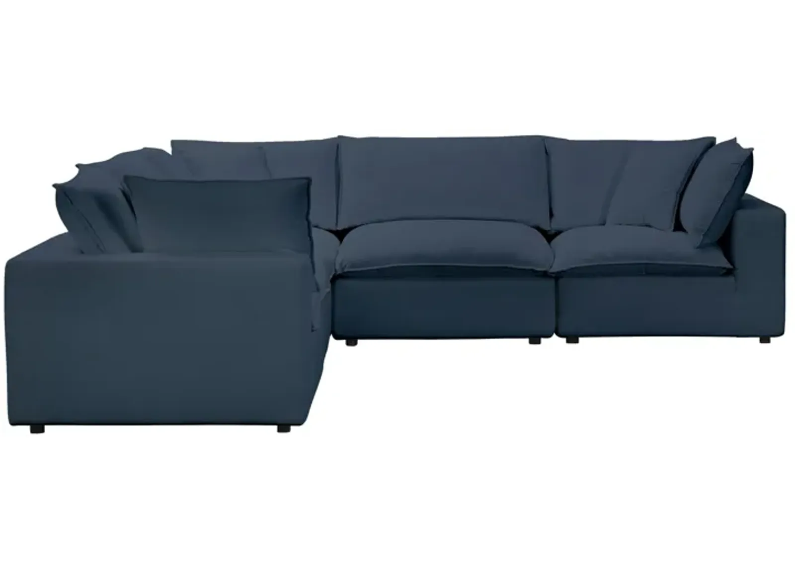 Cali Navy Performance Fabric Modular L-Sectional