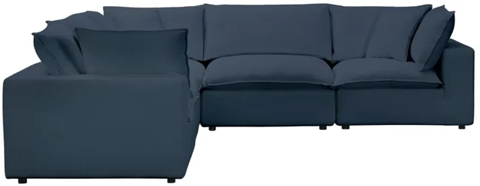 Cali Navy Performance Fabric Modular L-Sectional