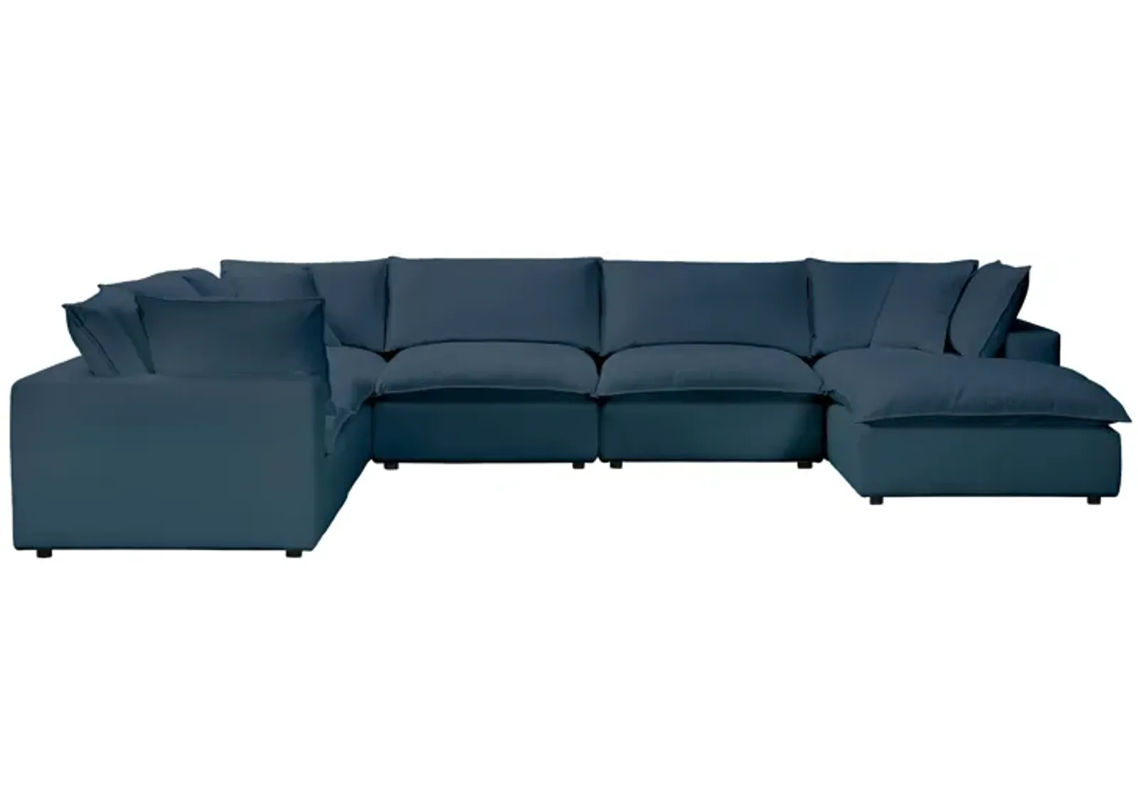 Cali Navy Performance Fabric Modular Large Chaise Sectional